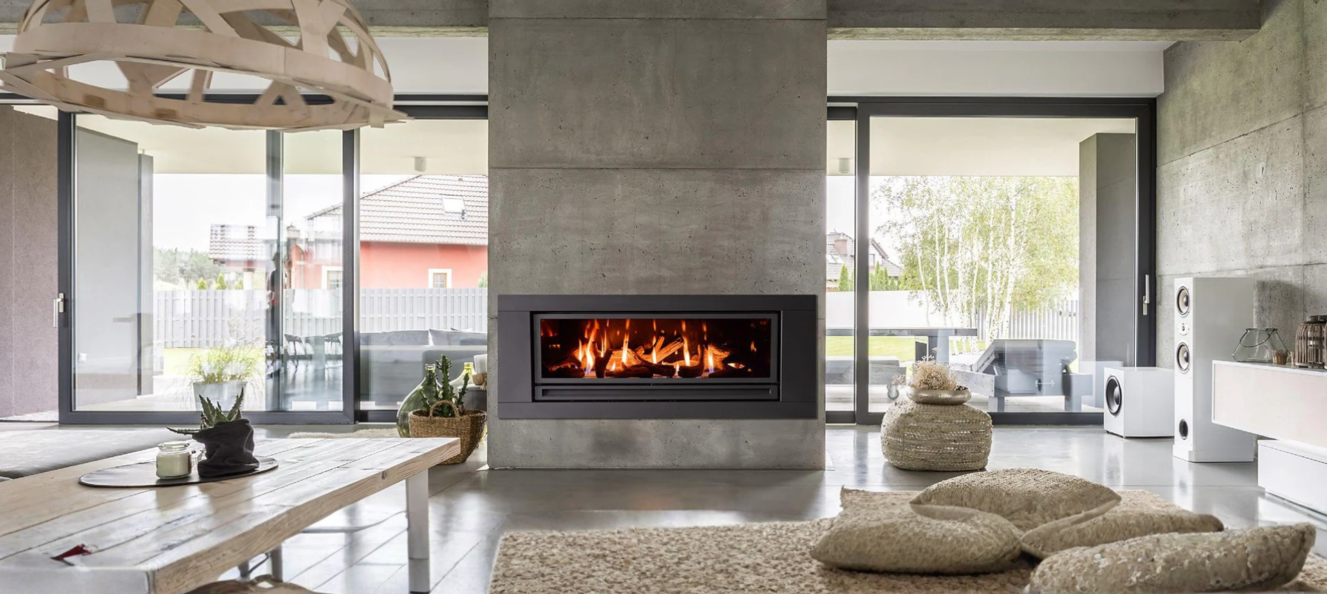 Archer gas log fire