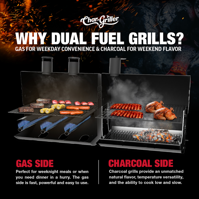 Char-Griller Texas Trio Gas & Charcoal Grill