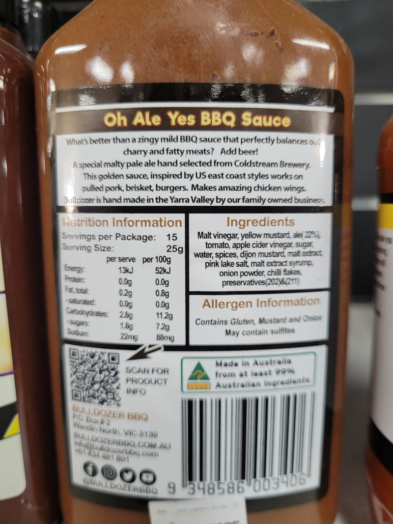 Bulldozer Oh, Ale YES! Boozy BBQ Sauce