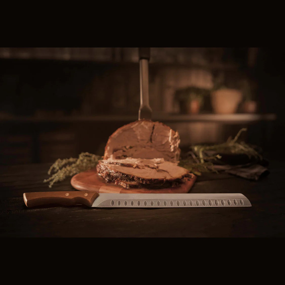 Tramontina Churrasco Black Brisket Slicer Plain Edge 12"