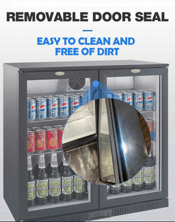 Airflo 2 Door Black Bar Fridge