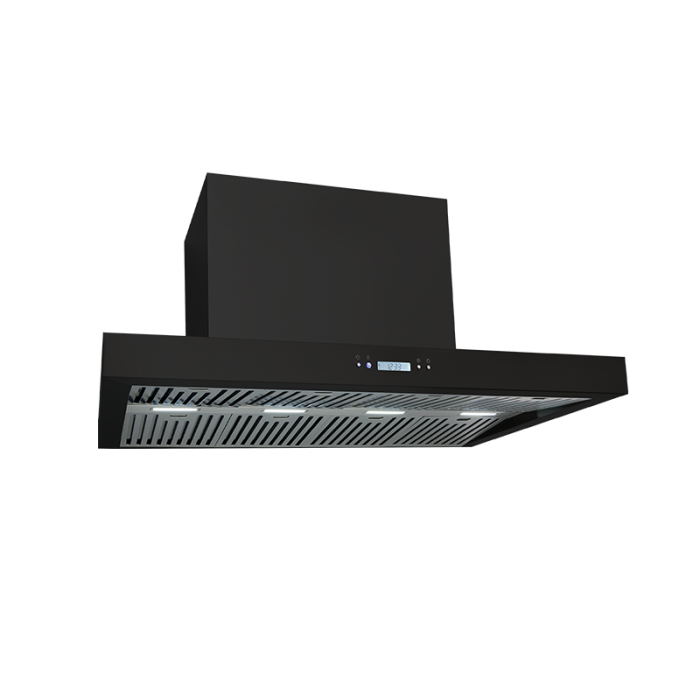 Euro Appliances Black 120cm Alfresco Canopy Rangehood