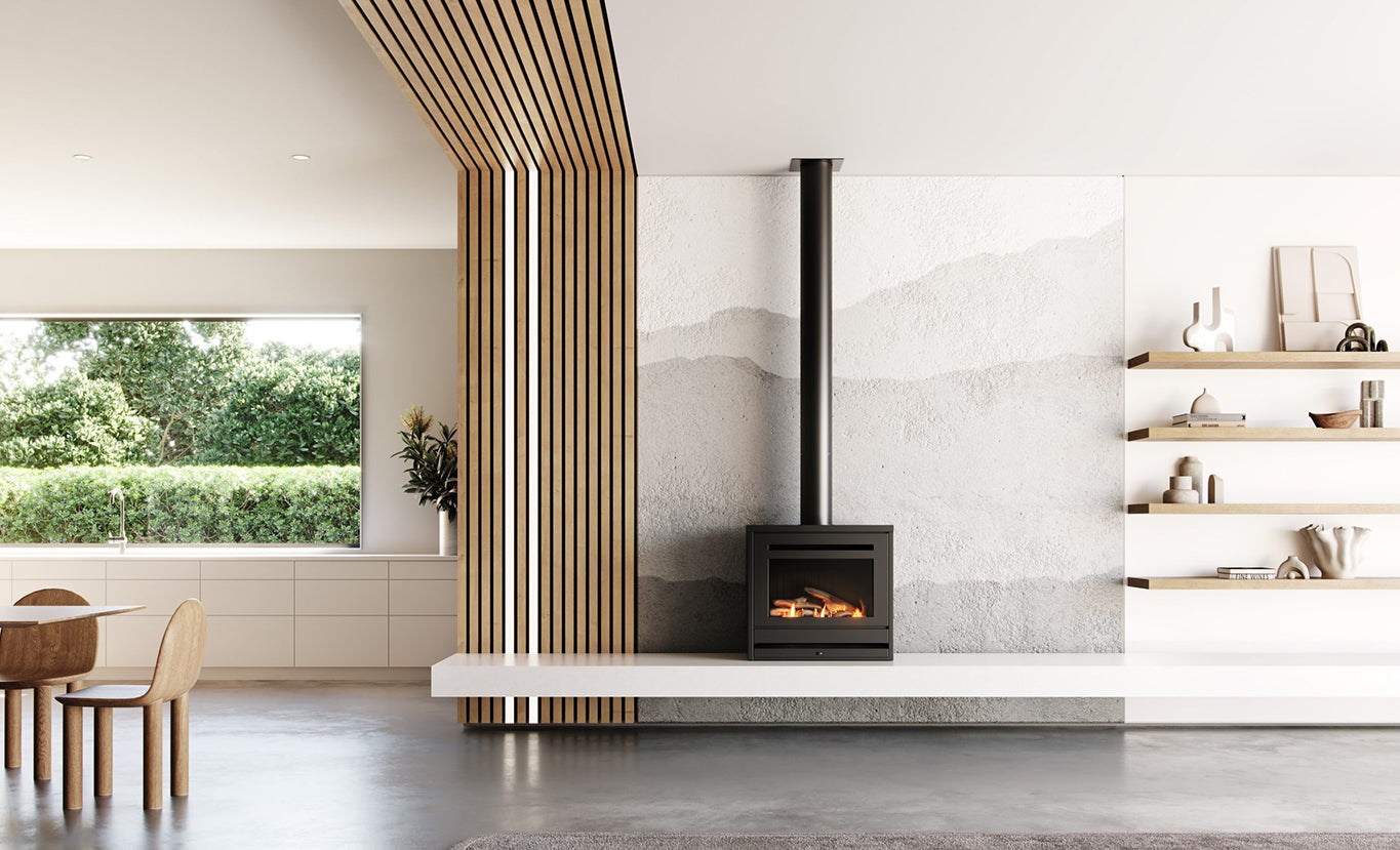 Rinnai SS850 Gas Log Fire Freestanding