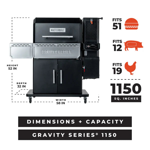 Masterbuilt 1150 Gravity Fed Charcoal Smoker