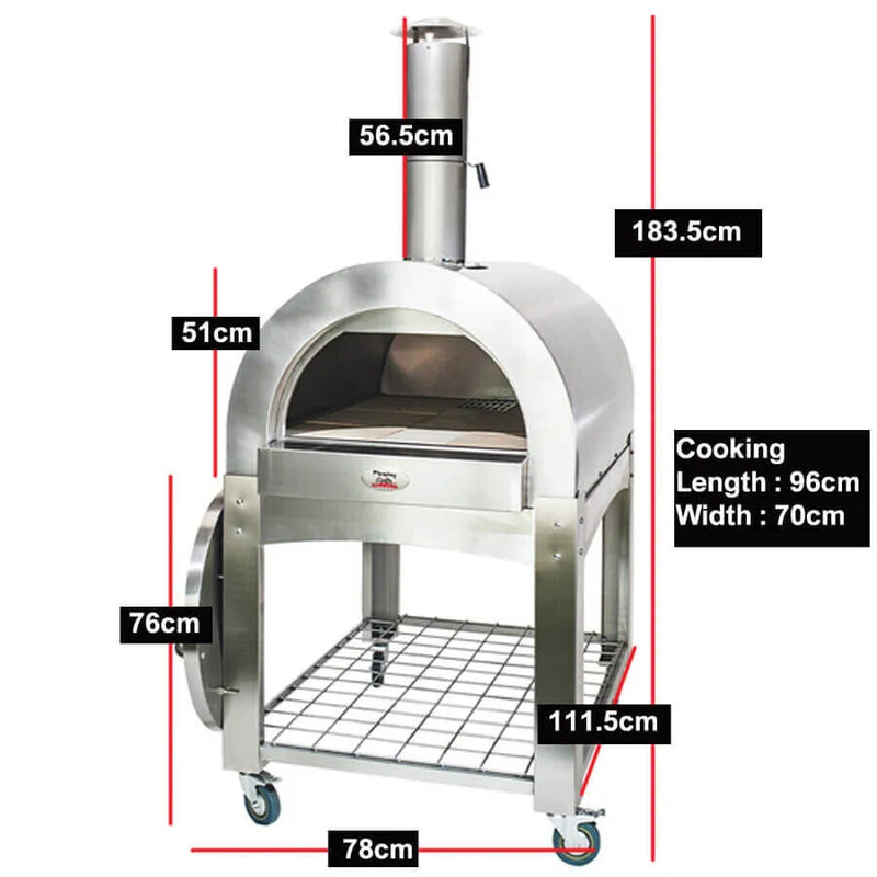 Flaming Coals Woodfired Pizza Oven Black