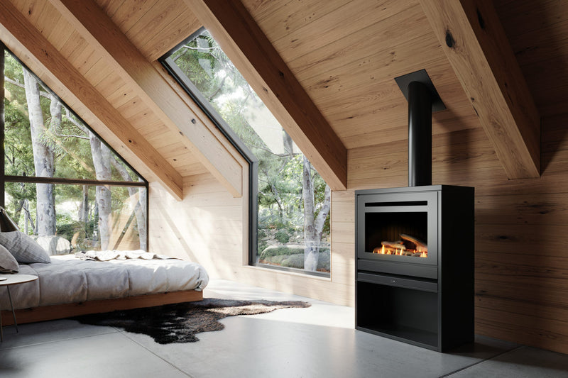 Rinnai SS850 Gas Log Fire Freestanding