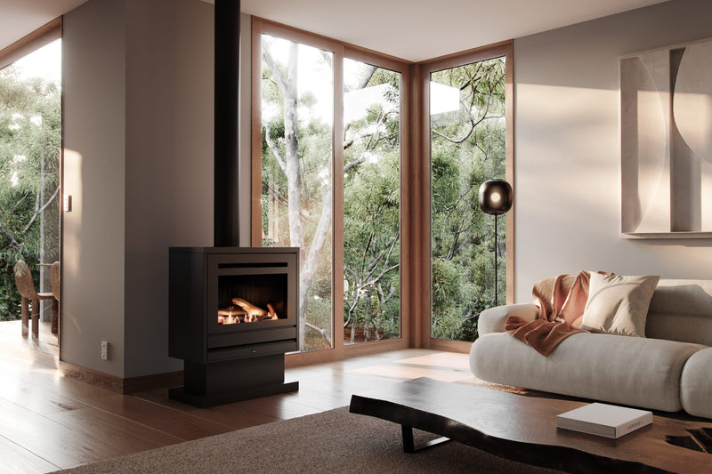 Rinnai SS850 Gas Log Fire Freestanding