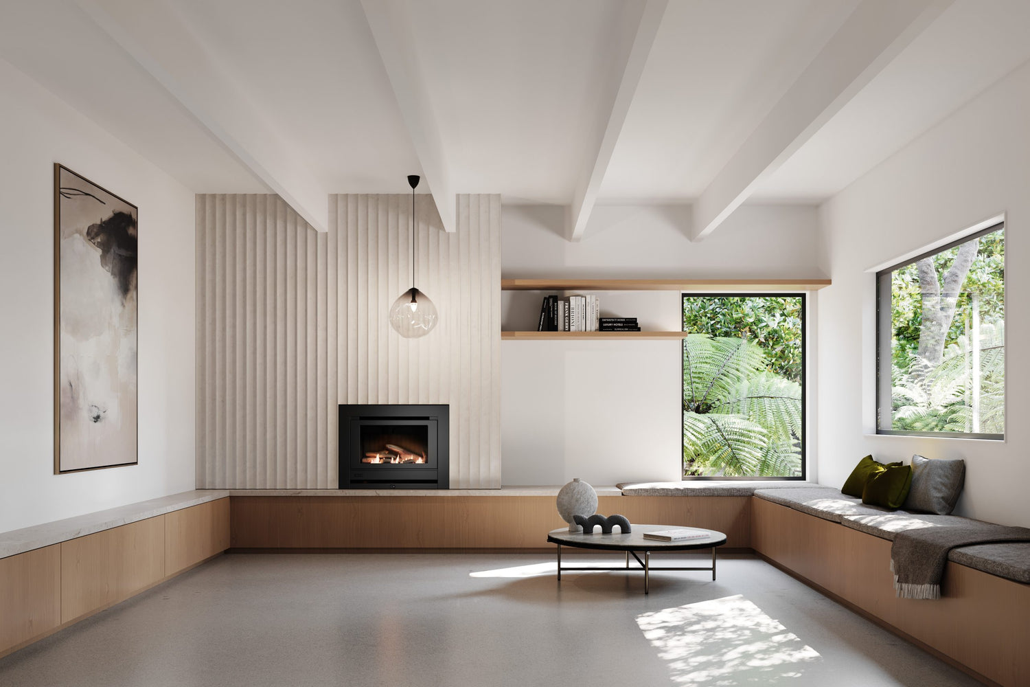 RINNAI SS850 Gas Log Fire Inbuilt