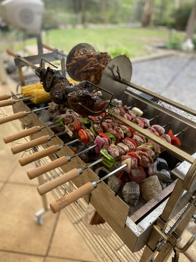 FLAMING COALS CYPRUS SPIT ROASTER STAINLESS STEEL