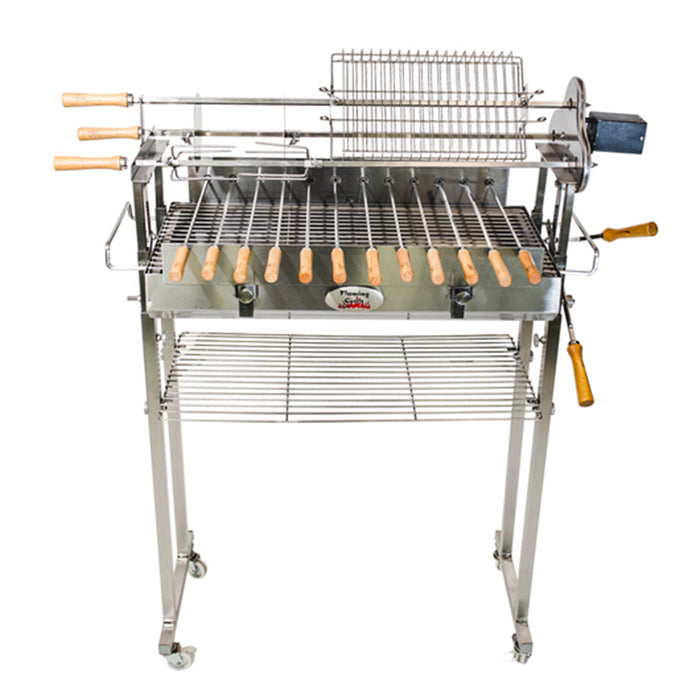 FLAMING COALS CYPRUS SPIT ROASTER STAINLESS STEEL