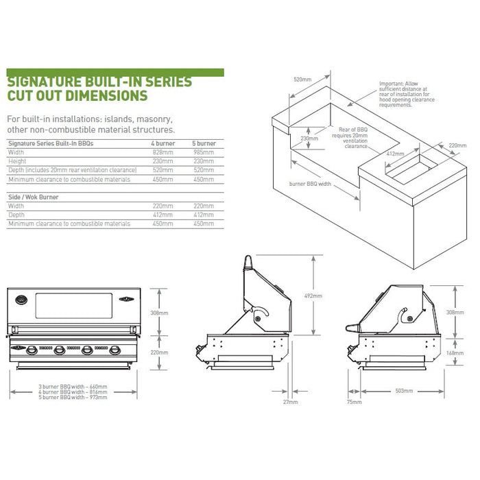 BeefEater Signature 3000E 4 BURNER Inbuilt