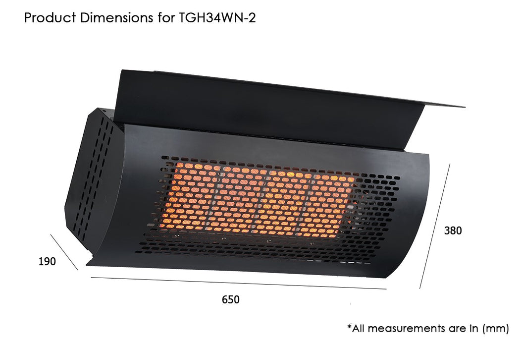 HEATSTRIP® WALL MOUNTED LPG (TGHW34LPG-2)