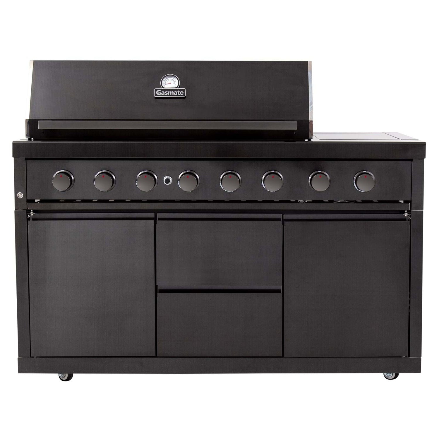 GASMATE NOVA MK2 6 BURNER BBQ + SIDEBURNER