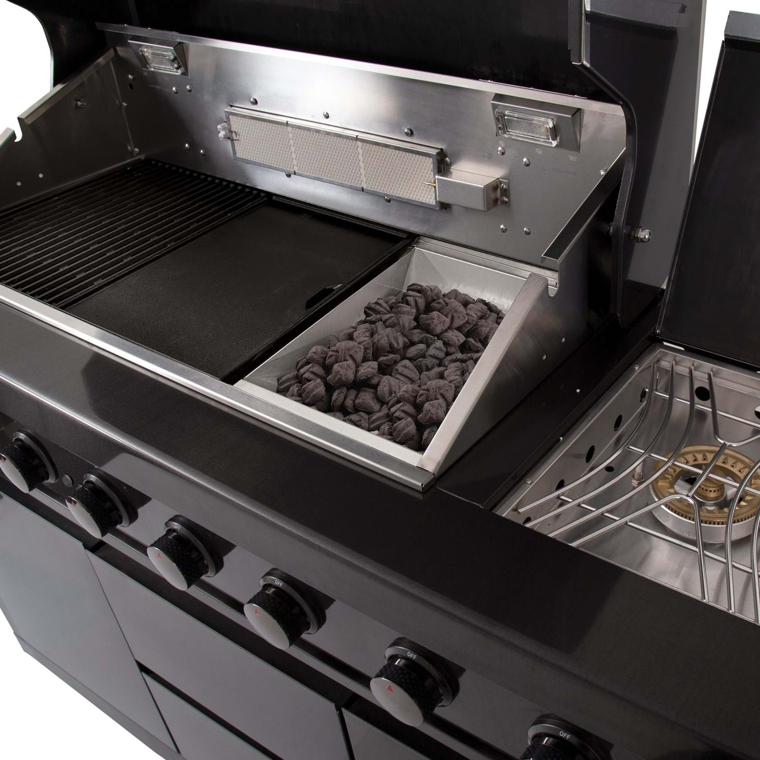 GASMATE NOVA MK2 6 BURNER BBQ + SIDEBURNER