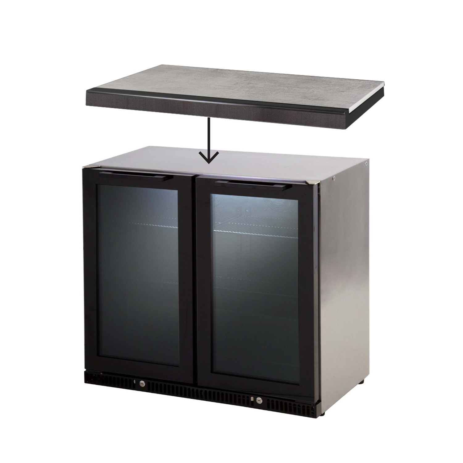 GASMATE NOVA MK2 2 DOOR FRIDGE TOP