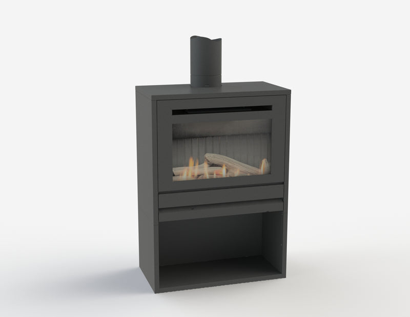 Rinnai SS850 Gas Log Fire Freestanding