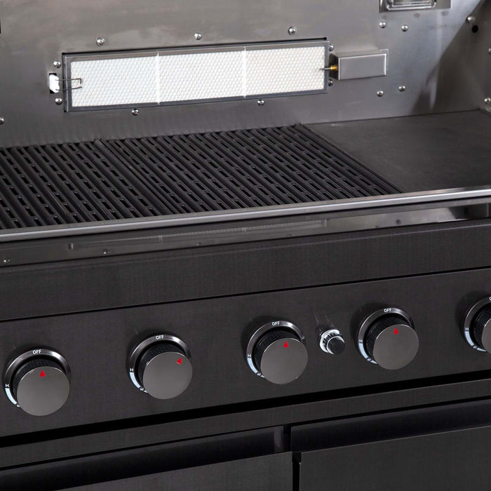 NOVA GRAPHITE 6 BURNER TWIN HOOD BUILT-IN BBQ