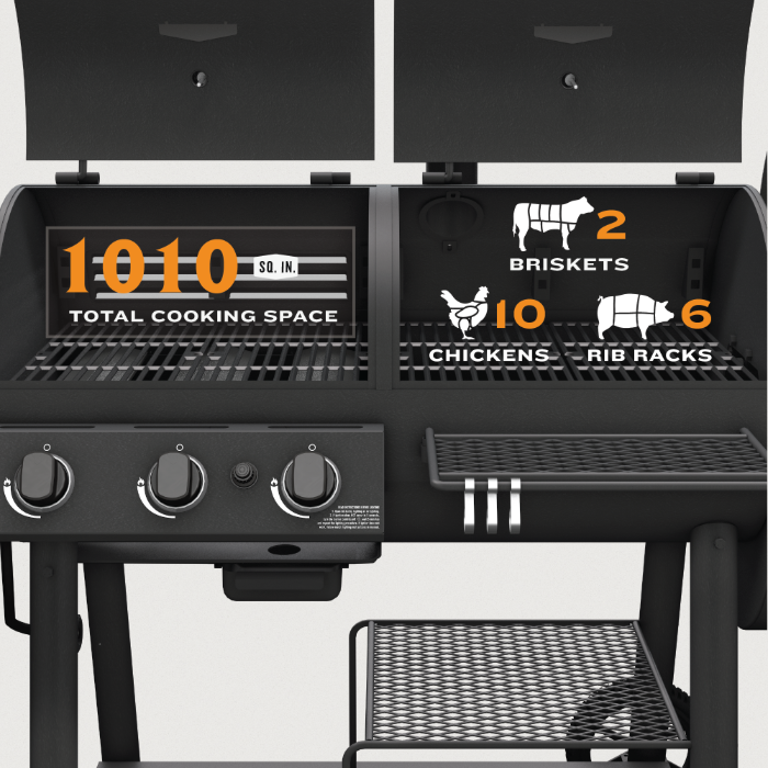 Oklahoma Joe's Canyon Combo Charcoal/Gas Smoker & Grill